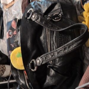 Coach Black Legacy Poppy Leather Shoulder/Crossbody Bag